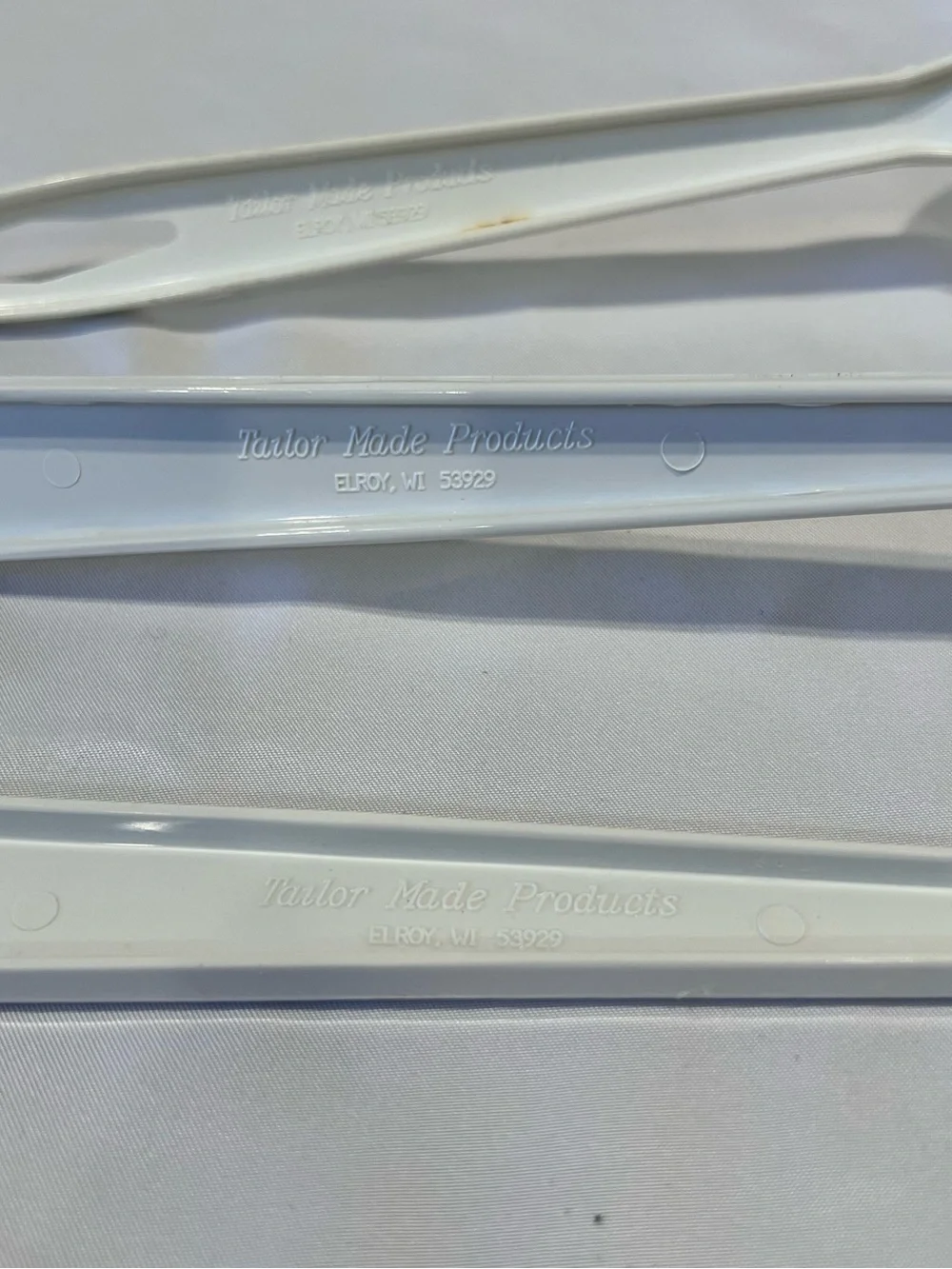 Vintage Tailor Made White Plastic Serving Spoons Set of 3